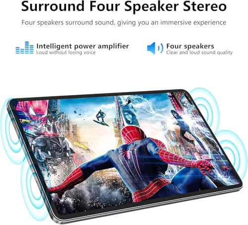 Android 13 Tablet 10.51 inch with 6GB RAM 128GB ROM, Octa-Core 2.0Ghz Processor, 1920 * 1200 FHD IPS Touch Screen, 5+13MP Dual Camera, 6200mAh Battery, 5G WiFi, Bluetooth 5.0 (Black)
