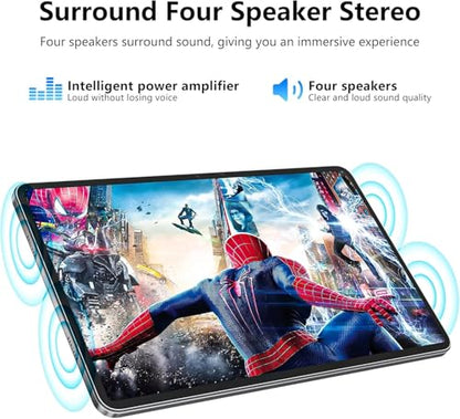 Android 13 Tablet 10.51 inch with 6GB RAM 128GB ROM, Octa-Core 2.0Ghz Processor, 1920 * 1200 FHD IPS Touch Screen, 5+13MP Dual Camera, 6200mAh Battery, 5G WiFi, Bluetooth 5.0 (Black)