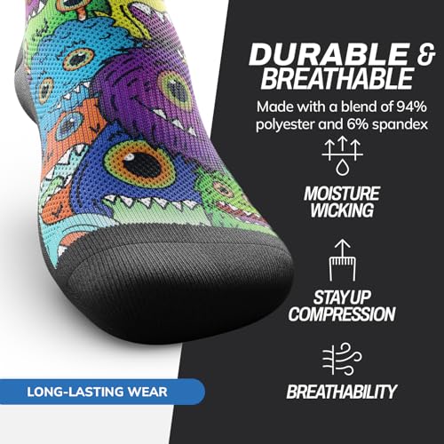 Outway Monstrosity Athletic Crew Socks with Arch Support, Size L/XL