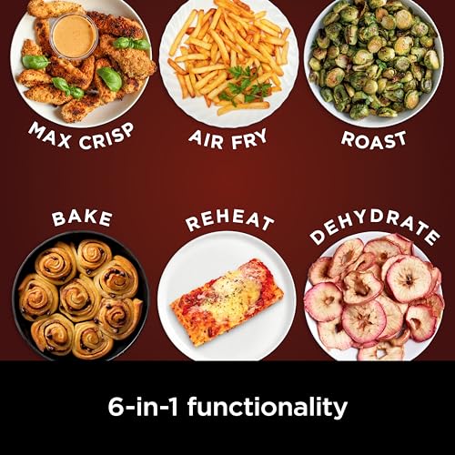 Ninja Air Fryer XL with MaxCrisp, 6.5 Qt/6.2L, 6-in-1, Grey, AF181C