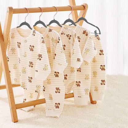 Wellong Baby Velvet Hangers with Clips Non-Slip for Clothes Gray 14 Pack