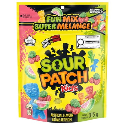 Maynards Sour Patch Kids Fun Mix Candy, Variety Pack, Resealable, 315 g