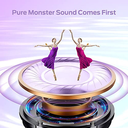 Monster Aria Free Open Ear Headphones Wireless Bluetooth, Sports Headphones with ENC Clear Talk, 8H Playtime Air Conduction Headphone, Lightweight Headset for Running, Cycling, Hiking, Driving