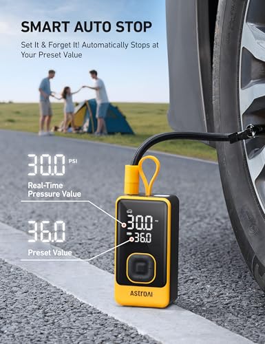 AstroAI L7 Air Tire Inflator Portable Air Compressor, 150PSI Car Bike Pump