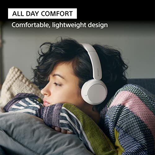 Sony WH-CH520 Wireless Headphones Bluetooth On-Ear Headset with Microphones, Blue