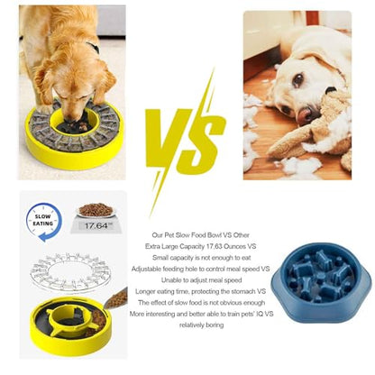 Slow Feeder Dog Bowls, Interactive Dog Puzzle Game Toy, Promotes Healthier Eating Habits Pet Feeding Supplies Training Tools Dog Food Bowl Pet Supplies