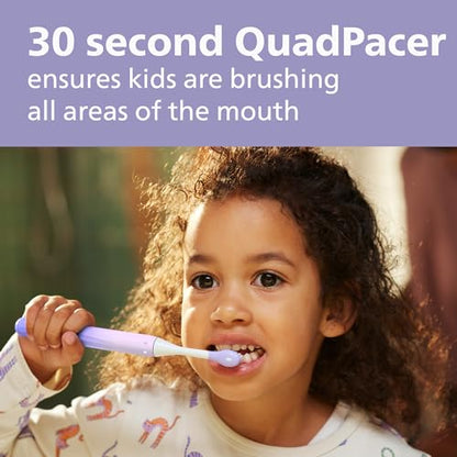 Philips One for Kids by Sonicare Battery Toothbrush, 1 Brush Head, Purple