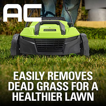 Greenworks 13 Amp 14-Inch Corded Dethatcher/Scarifier, DT13B00