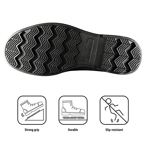 NORTIV 8 Men's Waterproof Warm Winter Snow Boots,Black,9