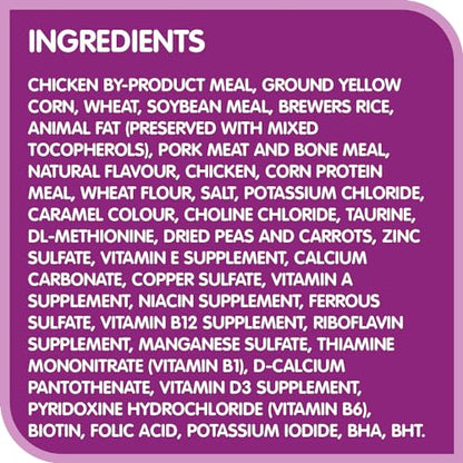 WHISKAS Meaty SELECTIONS Adult Dry Cat Food, Real Chicken Flavour, 2kg