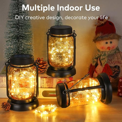 3 Pack Solar String Lights Outdoor, Total 300LED 100FT Solar Fairy Lights Waterproof, 8 Modes Dimmable Solar Powered Lights, Auto On/Off for Patio Garden Yard Tree Wedding Party Xmas Decor(Warm White)