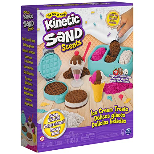 Kinetic Sand Scents Ice Cream Treats, Moldable Sand Sensory Toys, Ages 3+