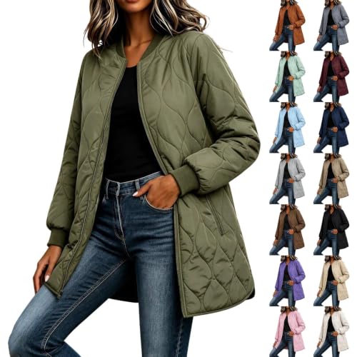 Generic Veste Matelassée Femme Ladies Winter Jackets Thermal Full Zip Coat
