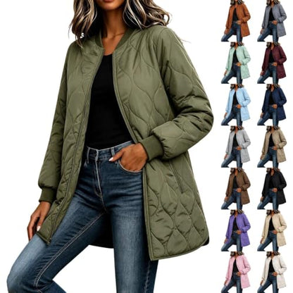 Generic Veste Matelassée Femme Ladies Winter Jackets Thermal Full Zip Coat