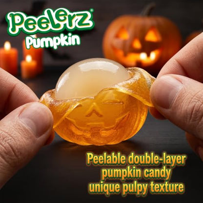 AMOS Peelerz Peelable Gummy Candy 240g Halloween Pumpkin Shaped Mixed Fruit Flavors 1 Box