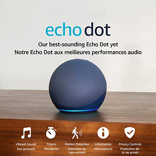 Amazon Echo Dot (newest model), Vibrant sounding Alexa speaker, Great for bedrooms, dining rooms and offices, Designed for Alexa+, Deep Sea Blue