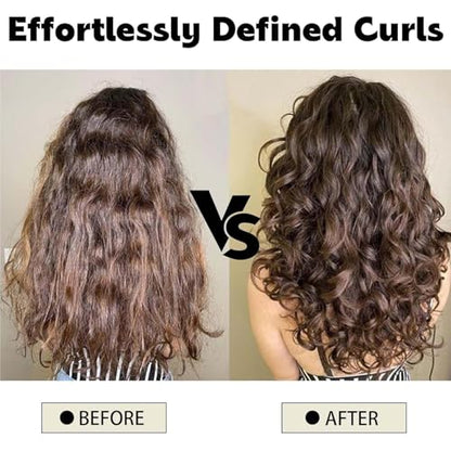 Curl Definer Brush, 2024 Boar Bristle Hair Brush Styling Brush Curling Brush Defining Curl Brush for Women (Green, 1PC)