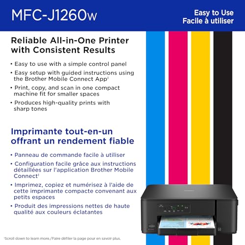 Brother MFC-J1260W Work Smart Wireless Colour Inkjet All-in-One Printer
