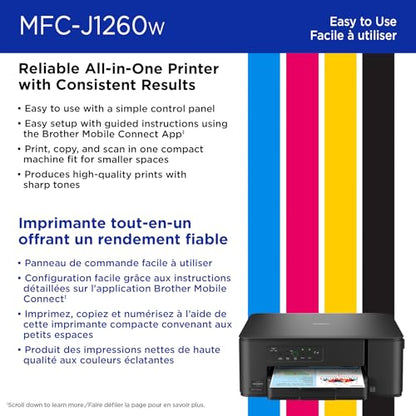 Brother MFC-J1260W Work Smart Wireless Colour Inkjet All-in-One Printer