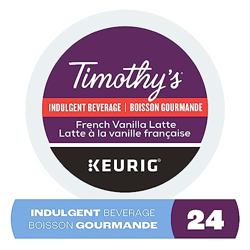 Timothy's French Vanilla Latte K-Cup Coffee Pods, 24 Count For Keurig Coffee Makers