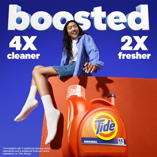 Tide Laundry Detergent Liquid, Original Scent, Works on 100% of Common Stains, Laundry Soap, Liquid Laundry Detergent, 100 Loads, 3.9 L (Pack of 2)