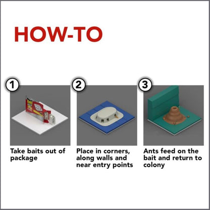 Raid Ant Killer Baits and Traps, Kills Ants Where They Breed, for Indoor Use, Child Resistant, 4 Bait Stations