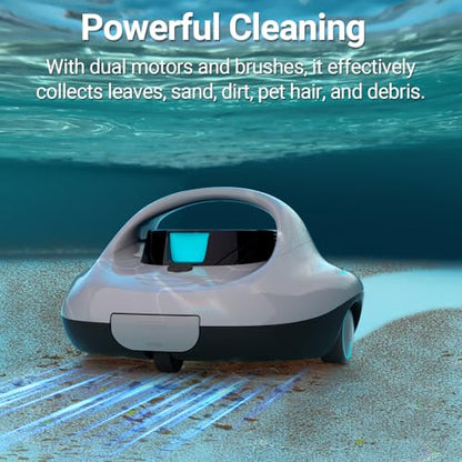 (Upgrade) Pleco SE Pool Vacuum Above Ground with Stronger Motor, Ash Gray