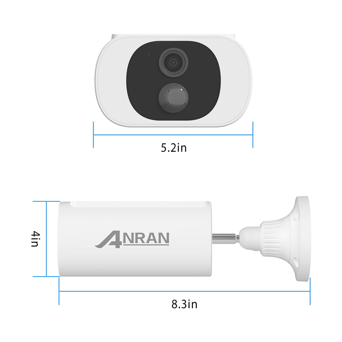 ANRAN Solar Security Camera Wireless Outdoor - 2K HD for Home/Farm/Warehouse, IP67 Waterproof with Color Night Vision, PIR Human Detection, 2-Way Talk, Works with Alexa, Embedded Solar Panel