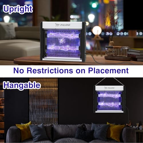 PALONE Bug Zapper, LED Electric Fly Swatter Hanging Function BrightBlack