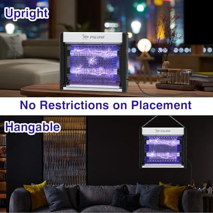 PALONE Bug Zapper, LED Electric Fly Swatter Hanging Function BrightBlack