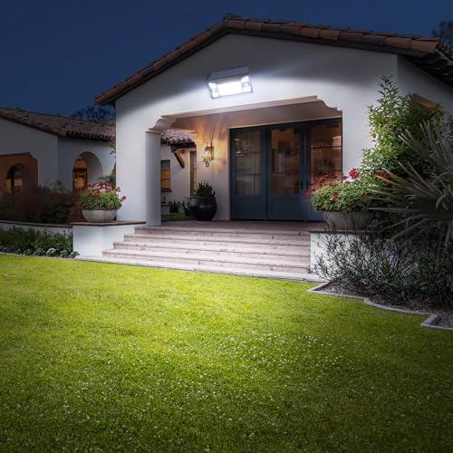 intelamp Solar Lights Outdoor Motion Sensor-1 Pack | 1300LM,3 Mode Solar Security Lights, Waterproof Solar Wall Light for House Yard Garden Garage Pathway