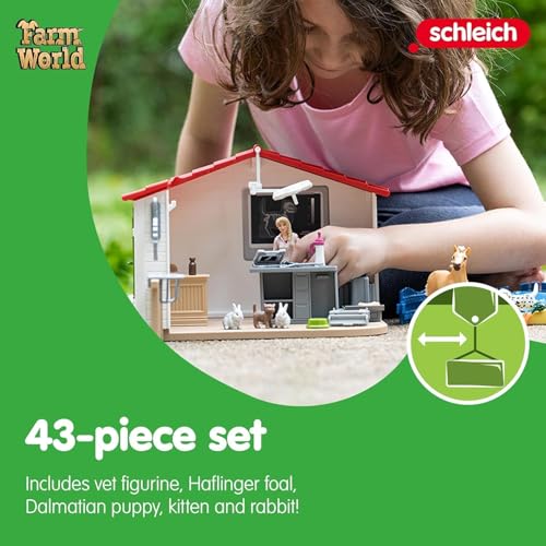 Schleich Farm World - 43Pc Veterinarian Practice with Pets | 42502
