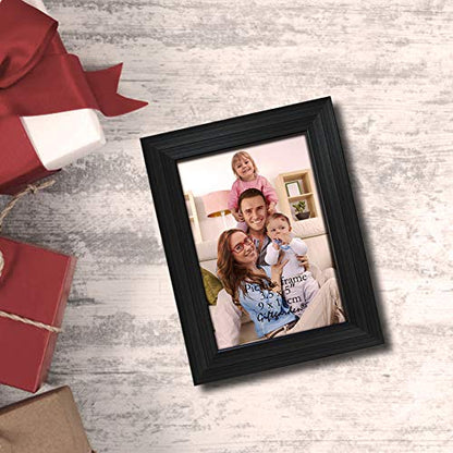 Giftgarden 12 Packs 3.5x5 Black Picture Frame Set with Picture Mount for Table Display and Wall Decor