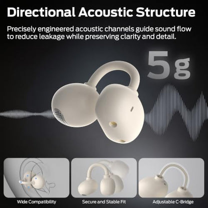 Oraolo Open Ear Clip-On Earbuds, Bluetooth Waterproof Wireless Headphones