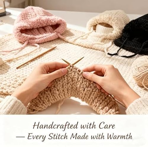 3 in 1 Beanie Hat for Women 2026 Warm Women's Outdoors Windproof Scarf Fall Hat Knitted Wind Resistant Ski Mask Set