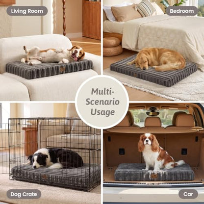 COZY KISS Orthopedic Washable Dog Bed for Puppies & Cats, Removable, Grey
