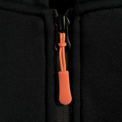 Men's Quarter Zip Up Cargo Hoodies Fall Fleece Lined Sweatshirt Black