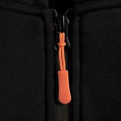 Men's Quarter Zip Up Cargo Hoodies Fall Fleece Lined Sweatshirt Black