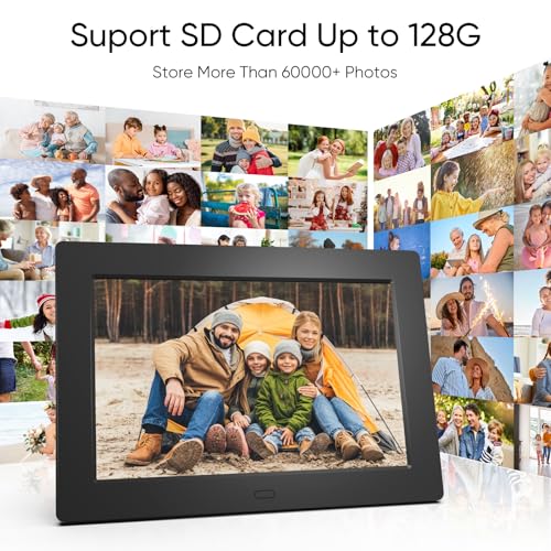7 Inch Digital Picture Frame, Digital Photo Frame with 16:9 HD LCD Screen, Remote Control, Easy Setup and Share Photos Videos, Gifts Idea for Family, Christmas