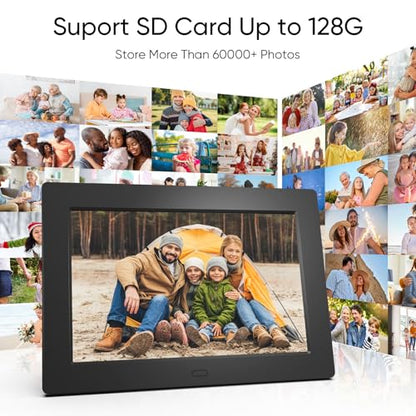7 Inch Digital Picture Frame, Digital Photo Frame with 16:9 HD LCD Screen, Remote Control, Easy Setup and Share Photos Videos, Gifts Idea for Family, Christmas