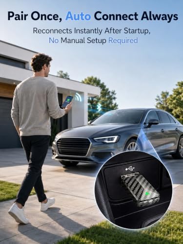 Wireless CarPlay & Android Auto Dongle, Convert Wired to Wireless Car Play