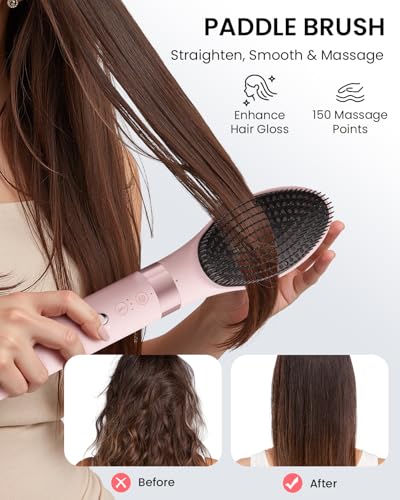 MESCOMB 6 IN 1 High Speed Hot Air Styler Hair Dryer Brush Kit, Soft Pink