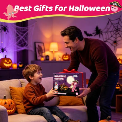 Inflatable Octopus Costume for Kids, Light Up Pirate Halloween Costume