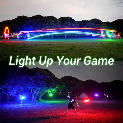 TOSY Flying Disc - 36 Monocolor LEDs, Super Bright, Smart Modes, Birthday Gift, Camping Toy for Kid/Teen/Adult, Auto Light Up, Rechargeable, Waterproof, 175g