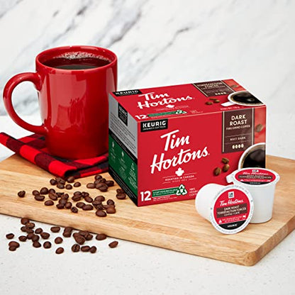 Tim Hortons Dark Roast Coffee, Single Serve Keurig K-Cup Pods, 72 Count