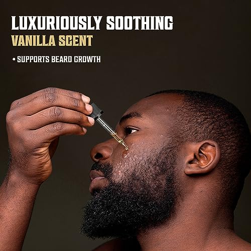 Viking Revolution Beard Oil - Spiced Vanilla - 1 fl oz | 100% Natural Ingredients - Formulated with Argan Oil & Jojoba Oil - Softens Rough Hair & Hydrates Skin - Spiced Vanilla Scent