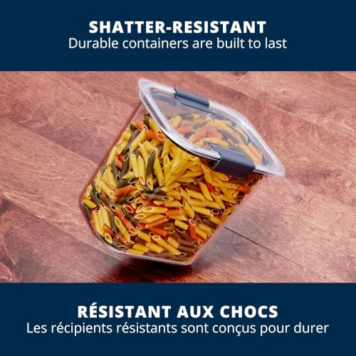 Rubbermaid Brilliance Airtight Food Storage Container | Pantry Storage Container for Flour, Sugar, and Rice | 3.7 L (16 Cup)
