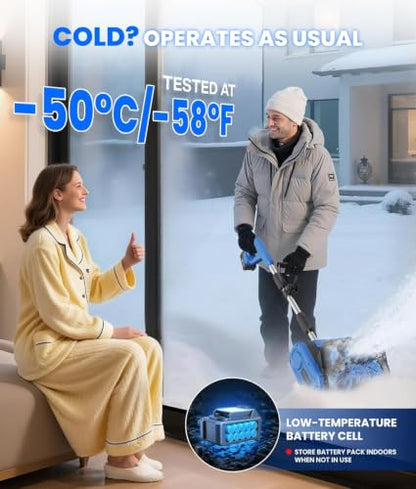ThawTech Cordless Electric Snow Shovel with Adjustable Directional Plate