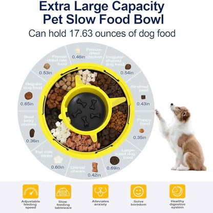 Slow Feeder Dog Bowls, Interactive Dog Puzzle Game Toy, Promotes Healthier Eating Habits Pet Feeding Supplies Training Tools Dog Food Bowl Pet Supplies