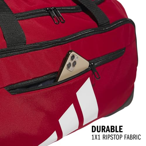 adidas Unisex-Adult Defender 5 Medium Duffel Bag, Team Power Red/White, 59L Medium